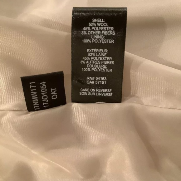 Kenneth Cole wool blend Walker coat oat XS - Picture 7 of 12